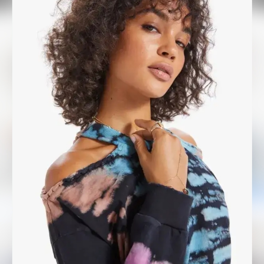 NOAM Caria Sweatshirt Azura 100% Cotton Tie Dye Small - Picture 3 of 9